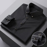 Camisa Social Slim  Seda Gelo